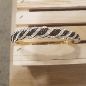 otc italy 18k plate  colored rhinestone bracelet